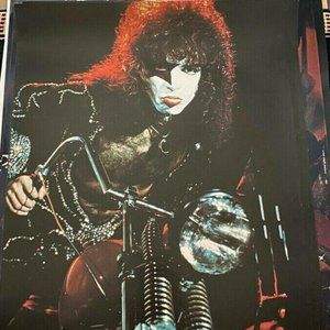 Original Vintage Aucoin Paul Stanley Kiss motorcycle poster